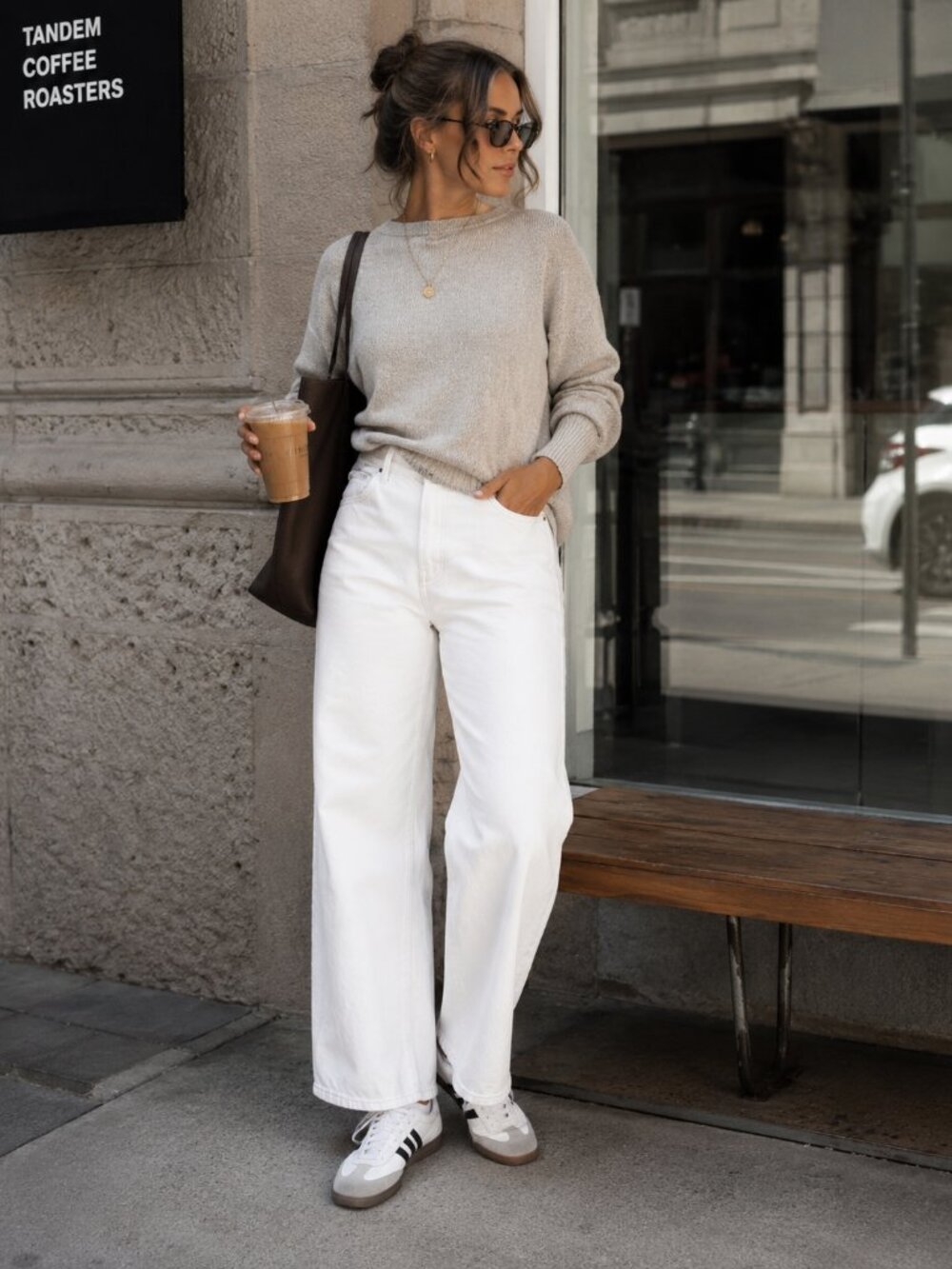 ZARA White High Rise Wide Leg Jeans US 4 EU 36 Full Length Denim